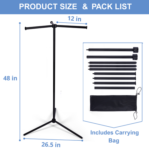 Bag Rack Stand, Bag Display Stand for Vendors, Shopping Bag Holder for Craft Fairs, Market Booths, Trade Show