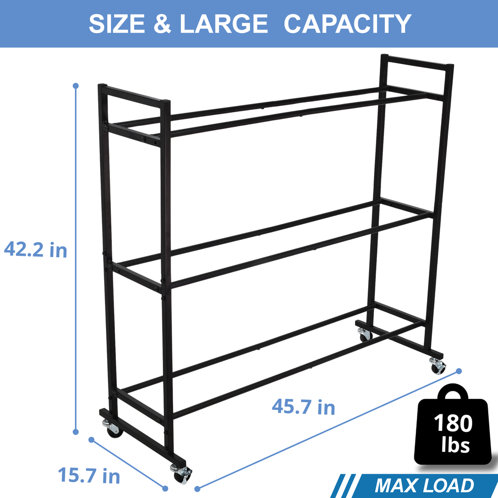 Medicine Ball Rack, Heavy Duty Medicine Ball Storage Stand, Rolling Med Ball Holder and Organizer for Home, Gym